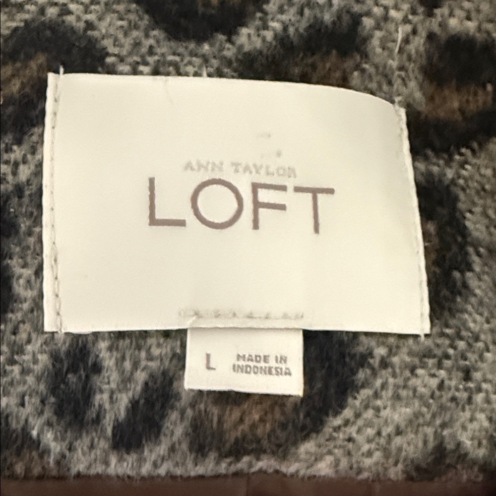 LOFT Animal Print Blazer - Black and Brown - Picture 2 of 6
